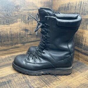Matterhorn Black Leather Combat Boots Vibram Sole Made USA Men's 9